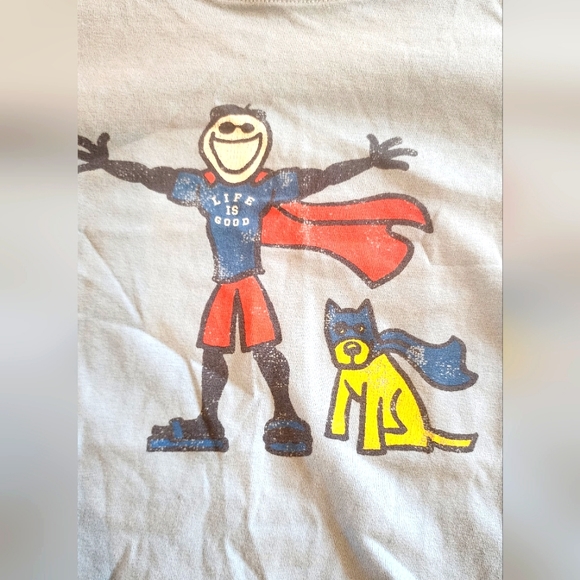 Life Is Good Other - LIFE IS GOOD Boys t-shirt Jake and his dog super hero outfits size xl 12-14